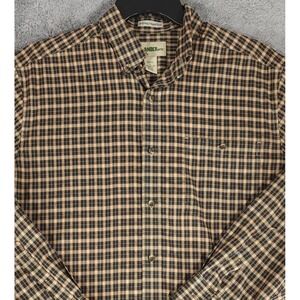 Gander Mountain Shirt Mens Large Plaid Button Chest Pocket Long Sleeve Outdoor